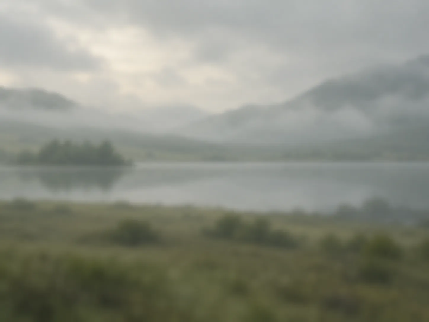 Instagram quote background with a blurred misty landscape