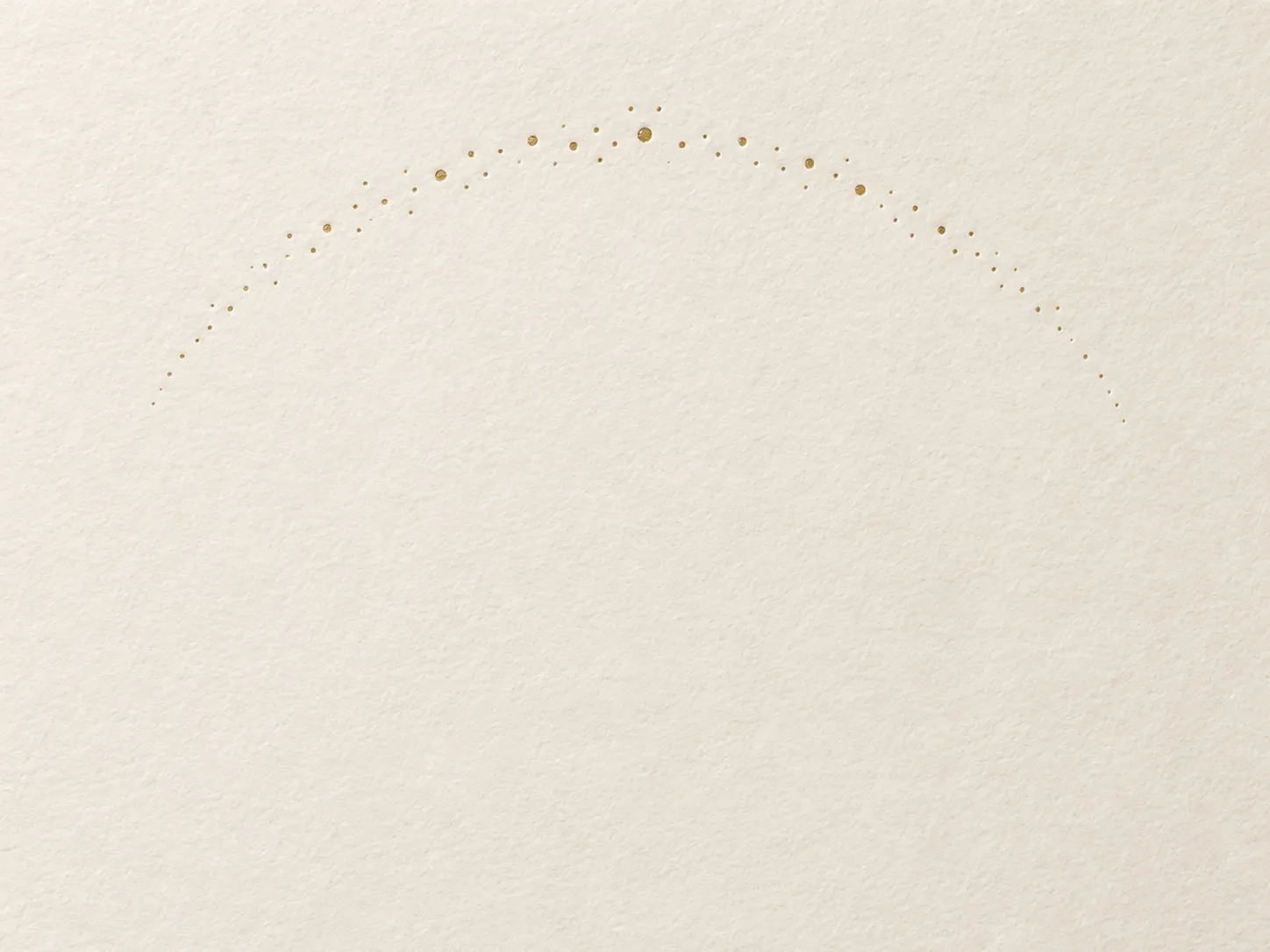 Minimal New Year greeting card with a simple dotted firework arc