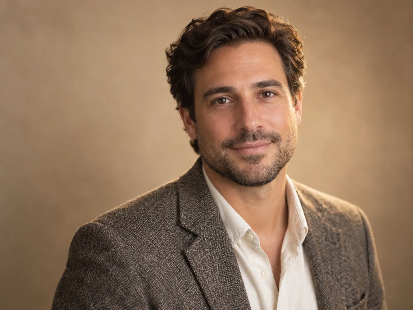Warm professional portrait with a slight smile