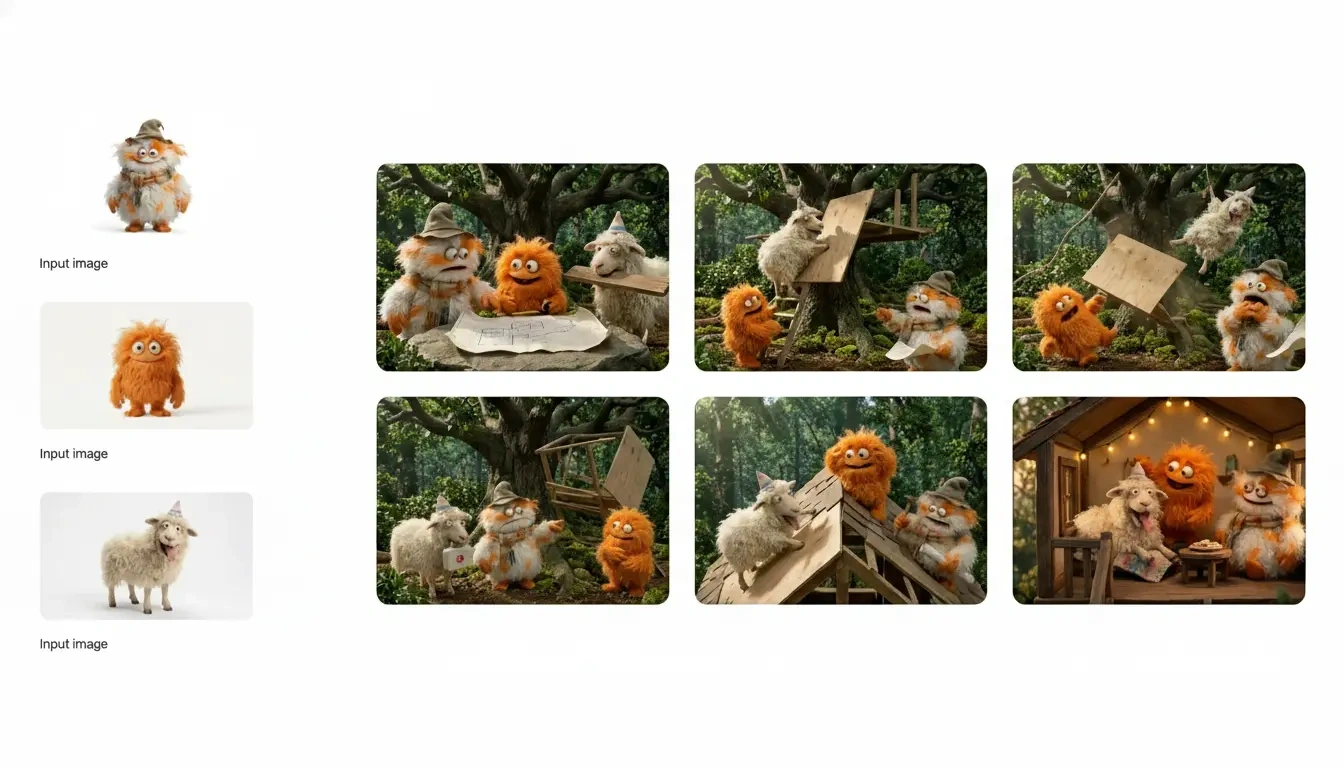 Grok Image multiple reference image example